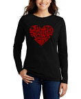 【送料無料】 エルエーポップアート レディース シャツ トップス Women's Long Sleeve Word Art Just a Small Town Girl T-shirt Black