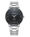 yz PlXR[ Y rv ANZT[ Men's Quartz Genuine Diamond Accents Silver-Tone Stainless Steel Watch 42mm Silver