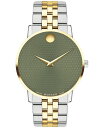 【送料無料】 モバド メンズ 腕時計 アクセサリー Men's Swiss Museum Classic Gold PVD Stainless Steel Bracelet Watch 40mm Two-tone