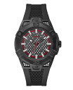 yz QX Y rv ANZT[ Men's Analog Black Silicone Watch 45mm Black