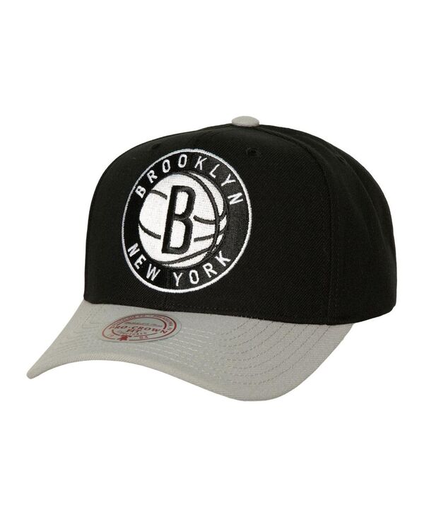 【送料無料】 ミッチェル&ネス メンズ 帽子 アクセサリー Men's Black Gray Brooklyn Nets Soul XL Logo Pro Crown Snapback Hat Black Gray
