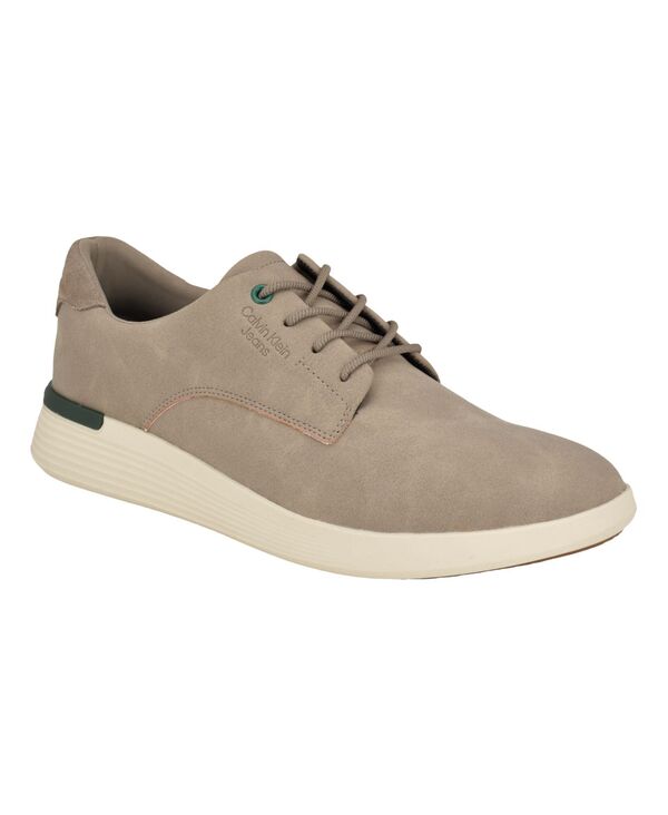 【送料無料】 カルバンクライン メンズ スニーカー シューズ Men's Gravin Round Toe Lace-Up Sneakers Taupe