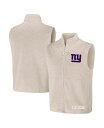 【送料無料】 ファナティクス メンズ ニット・セーター アウター Men's NFL x Darius Rucker Collection by Oatmeal New York Giants Full-Zip Sweater Vest Oatmeal|詳細画像