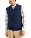 【送料無料】 クラブルーム メンズ ニット セーター アウター Men 039 s Solid V-Neck Sweater Vest Navy Blue