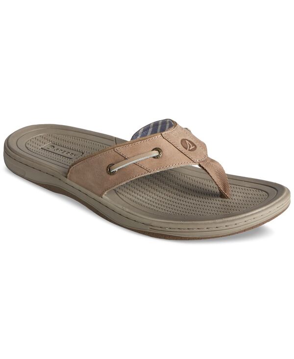 yz Xy[ Y T_ V[Y Men's Baitfish Thong Leather Sandals Taupe