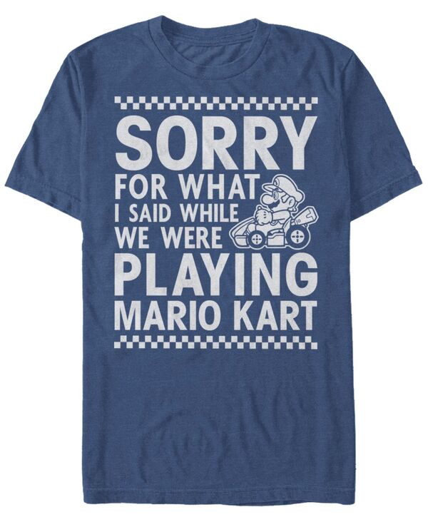  フィフスサン メンズ Tシャツ トップス Nintendo Men's Mario Kart I Didn't Mean It While Playing Apology Short Sleeve T-Shirt Navy Heath