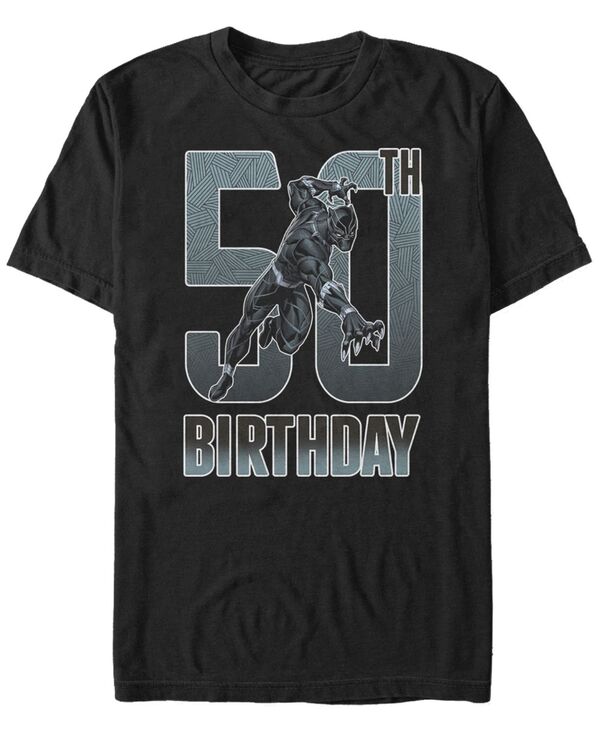 【送料無料】 フィフスサン メンズ Tシャツ トップス Men's Marvel Black Panther 50th Birthday Short Sleeve T-Shirt Black