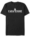 【送料無料】 フィフスサン メンズ Tシャツ トップス Star Wars The Mandalorian Cara Dune Silhouette Short Sleeve Men's T-shirt Black