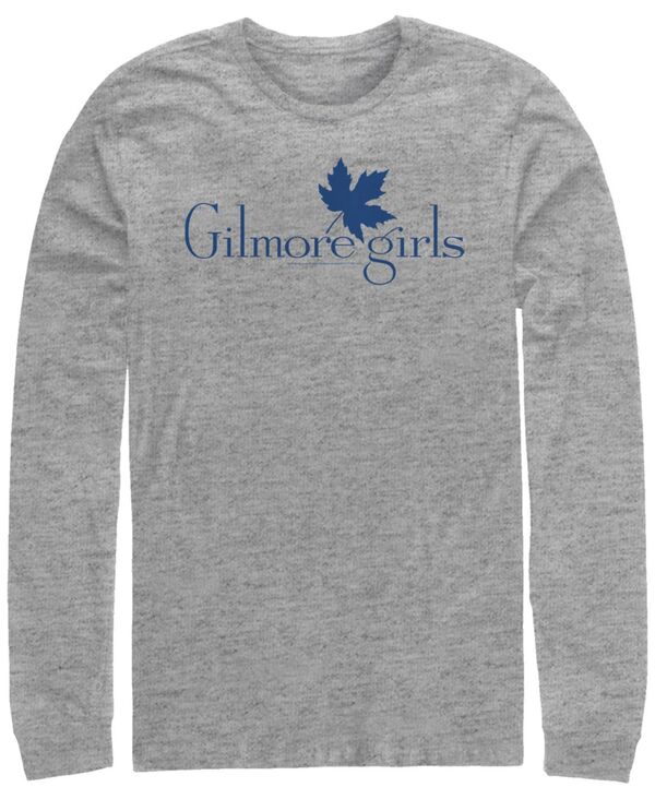 【送料無料】 フィフスサン メンズ Tシャツ トップス Men 039 s Gilmore Girls TV Leaf Logo Long Sleeve Crew T-shirt Athletic Heather