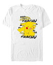 【送料無料】 フィフスサン メンズ Tシャツ トップス Men's Pokemon Pikachu Cracks a Joke Short Sleeve T-shirt White