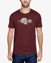 【送料無料】 エルエーポップアート メンズ Tシャツ トップス Men 039 s 90 039 s Rappers Premium Blend Word Art T-shirt Burgundy