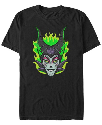 【送料無料】 フィフスサン メンズ Tシャツ トップス Disney Villains Men's Maleficent Sugar Skull Big Face Short Sleeve T-Shirt Black 【送料無料】 フィフスサン メンズ Tシャツ トップス Disney Villains Men's Maleficent Sugar Skull Big Face Short Sleeve T-Shirt Black
