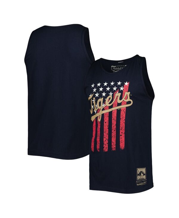 【送料無料】 ミッチェル&ネス メンズ タンクトップ トップス Men's Navy Detroit Tigers Cooperstown Collection Stars and Stripes Tank Top Navy
