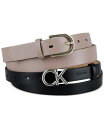 カルバンクライン ベルト（レディース） 【送料無料】 カルバンクライン レディース ベルト アクセサリー Women's 2-Pc. Skinny Dress Belts Set Black/taupe