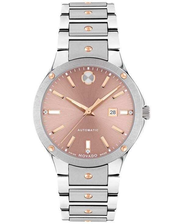 モバド 【送料無料】 モバド レディース 腕時計 アクセサリー Women's Swiss Automatic SE Diamond Accent Stainless Steel Bracelet Watch 33mm Two-tone