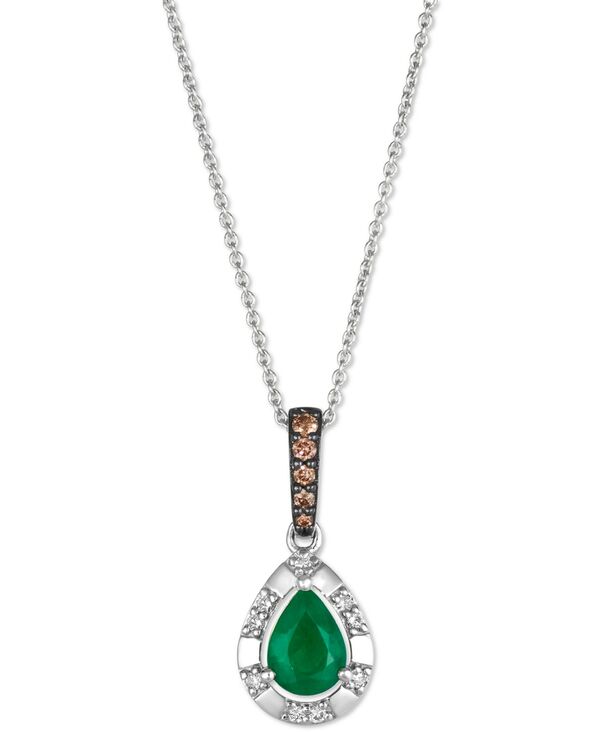 yz  @ fB[X lbNXE`[J[Ey_ggbv ANZT[ Costa Smeralda Emeralds (1/2 ct. t.w.) & Diamond (1/8 ct. t.w.) Halo Adjustable 20