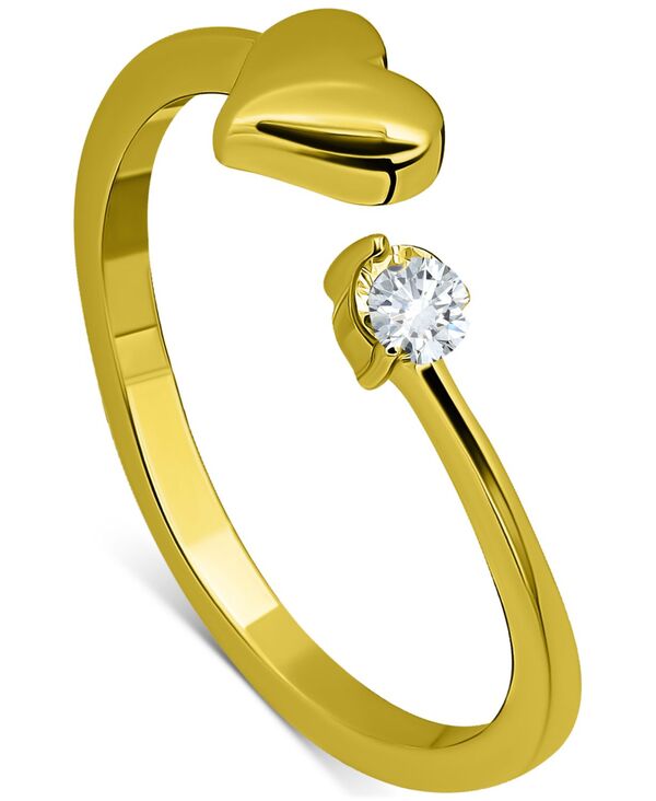 yz W[j xj[j fB[X O ANZT[ Cubic Zirconia Heart Bypass Toe Ring Gold