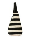 yz UTbN fB[X obNpbNEbNTbN obO Geo Sling Crochet Small Backpack Black Stripe