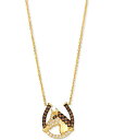 【送料無料】 ル ヴァン レディース ネックレス・チョーカー・ペンダントトップ アクセサリー Chocolate & Nude Diamond Horsesho...
