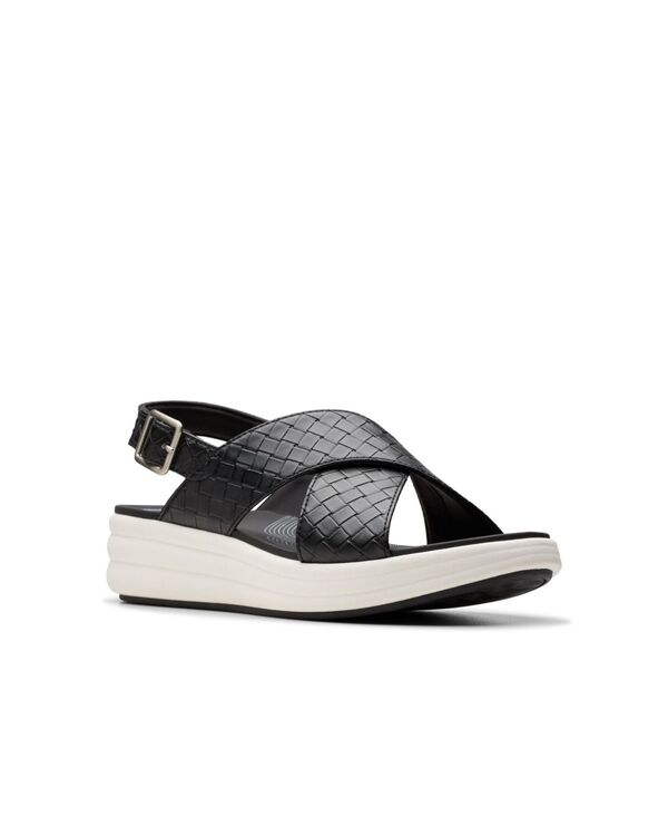 【送料無料】 クラークス レディース サンダル シューズ Women's Drift Sun Slip-On Slingback Wedge Sandals Black Wove