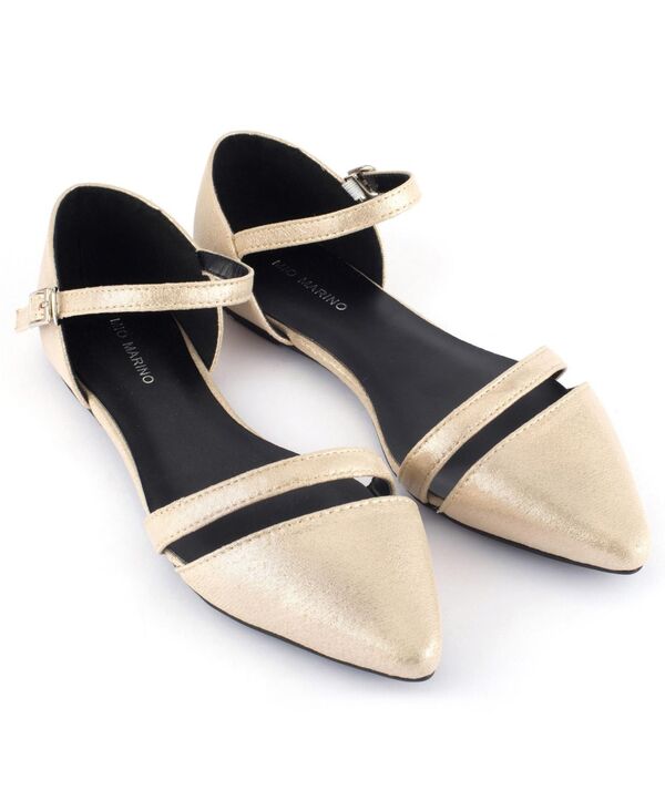 【送料無料】 ミオマリオ レディース パンプス シューズ Women 039 s Formal Flat Dress Shoes Gold metallic