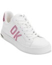 【送料無料】 ダナ キャラン ニューヨーク レディース スニーカー シューズ Abeni Rhinestone Logo Low Top Sneakers White/ Shocking Pink