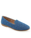 【送料無料】 エアロソールズ レディース スリッポン・ローファー シューズ Women's Betunia Casual Flat Loafers Med Blue Quilted Denim