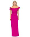 yz GXP[v fB[X s[X gbvX Petite Ruffled Ruched Off-The-Shoulder Gown Orchid