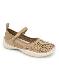 【送料無料】 ジャイビーユー レディース パンプス シューズ Women's Dandelion Hook and Loop Closure Sporty Flat Shoe Taupe