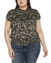 【送料無料】 ベルディーニ レディース シャツ ブラウス トップス Black Label Plus Size Embellished Printed Cap-...