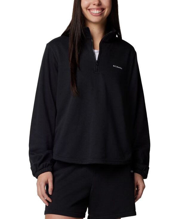 コロンビア 【送料無料】 コロンビア レディース パーカー・スウェット アウター Women's Trek French Terry Half Zip Sweatshirt Black