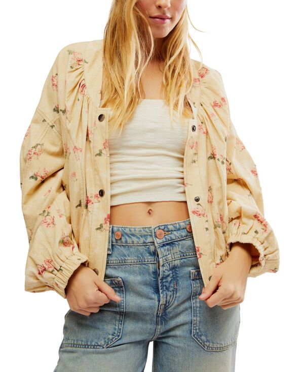 フリーピープル 【送料無料】 フリーピープル レディース ジャケット・ブルゾン アウター Women's Cotton Rory Rose-Print Bomber Warm Combo