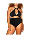 【送料無料】 シティーシック レディース ボトムスのみ 水着 Women's Plus Size Azores Bikini Brief Black