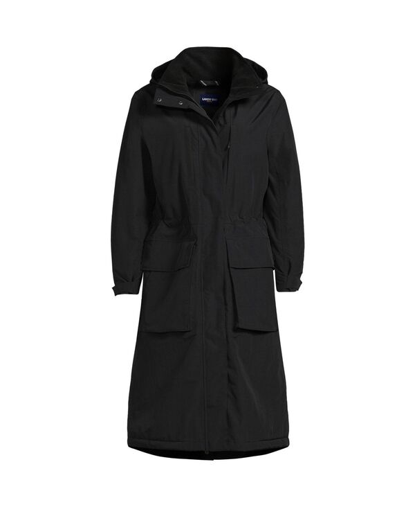 ランズエンド レディース アウター ジャケット・ブルゾン コート マキシ Lands' End Women's Squall Waterproof Insulated Winter Stadium Maxi Coat Black ブラック