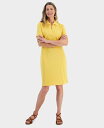 【送料無料】 スタイルアンドコー レディース ワンピース トップス Women 039 s Cotton Polo Dress Cornmeal Yellow