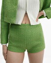 yz }S fB[X n[tpcEV[c {gX Women's Tweed Shorts Green