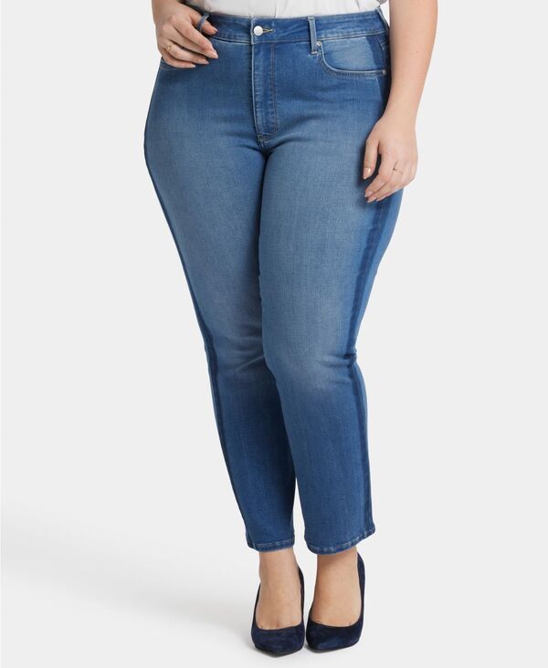 【送料無料】 エヌワイディージェイ レディース デニムパンツ ジーンズ ボトムス Plus Size Marilyn Straight High Rise Ankle Jeans Azurewave