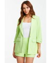 【送料無料】 クイズ レディース ジャケット ブルゾン ブレザー アウター Women 039 s Ruched Sleeve Tailored Blazer Green