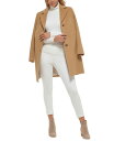 【送料無料】 カルバンクライン レディース ジャケット・ブルゾン アウター Women's Single-Breasted Wool Blend Coat Camel