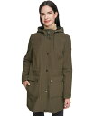 【送料無料】 ダナ キャラン ニューヨーク レディース ジャケット・ブルゾン アノラック アウター Women's Drawstring-Hood Snap-Front Anorak Raincoat Loden