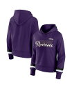 yz t@ieBNX fB[X p[J[EXEFbg t[fB[ AE^[ Women's Purple Baltimore Ravens Over Under Pullover Hoodie Purple