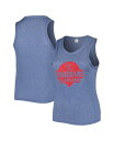 【送料無料】 ソフト アズ ア グレープ レディース タンクトップ トップス Women's Navy Distressed Cleveland Guardia...