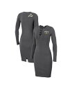  ウェア バイ エリン アンドルーズ レディース ワンピース トップス Women's Charcoal Green Bay Packers Lace Up Long Sleeve Dress Charcoal