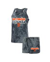 【送料無料】 コンセプツ スポーツ レディース タンクトップ トップス Women's Charcoal San Francisco Giants Billboard Racerback Tank Top and Shorts Set Charcoal