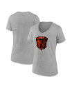  ファナティクス レディース Tシャツ トップス Women's Heather Charcoal Cleveland Browns Dawg Logo V-Neck T-shirt Heather Charcoal
