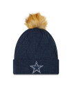 【送料無料】 ニューエラ レディース 帽子 アクセサリー Women's Navy Dallas Cowboys Snowy Cuffed Knit Hat w...