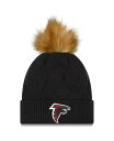 【送料無料】 ニューエラ レディース 帽子 アクセサリー Women's Black Atlanta Falcons Snowy Cuffed Knit Hat...