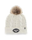 【送料無料】 47ブランド レディース 帽子 アクセサリー Women's Cream New York Jets Meeko Cuffed Knit Hat ...
