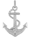 yz GXN@CA Y lbNXE`[J[Ey_ggbv ANZT[ Cubic Zirconia Anchor Pendant in Sterling Silver Silver