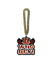 yz W Y lbNXE`[J[Ey_ggbv ANZT[ Men's and Women's Cincinnati Bengals Slogan Fan Chain Necklace Orange Black